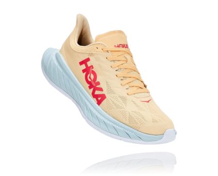 Hoka One One Carbon X 2 Ženske Road Tekaški Čevlji Rumena / Roza SI-754031M